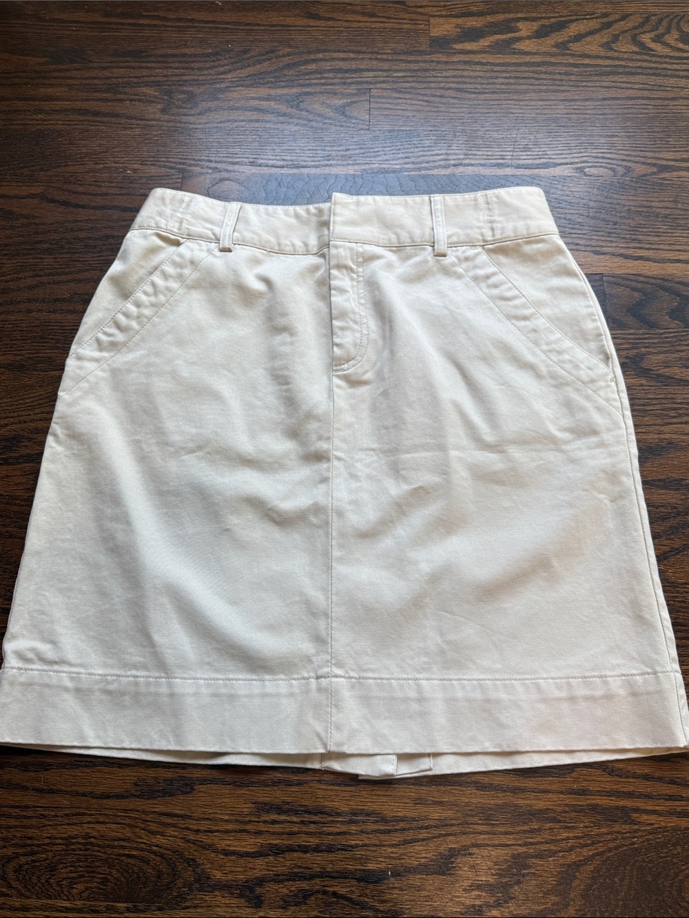 GAP Cream Cotton A-Line Mini Skirt